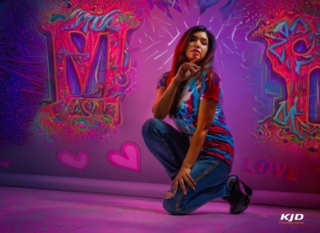 KJD Photography's Brand Ambassador with a splash of colour